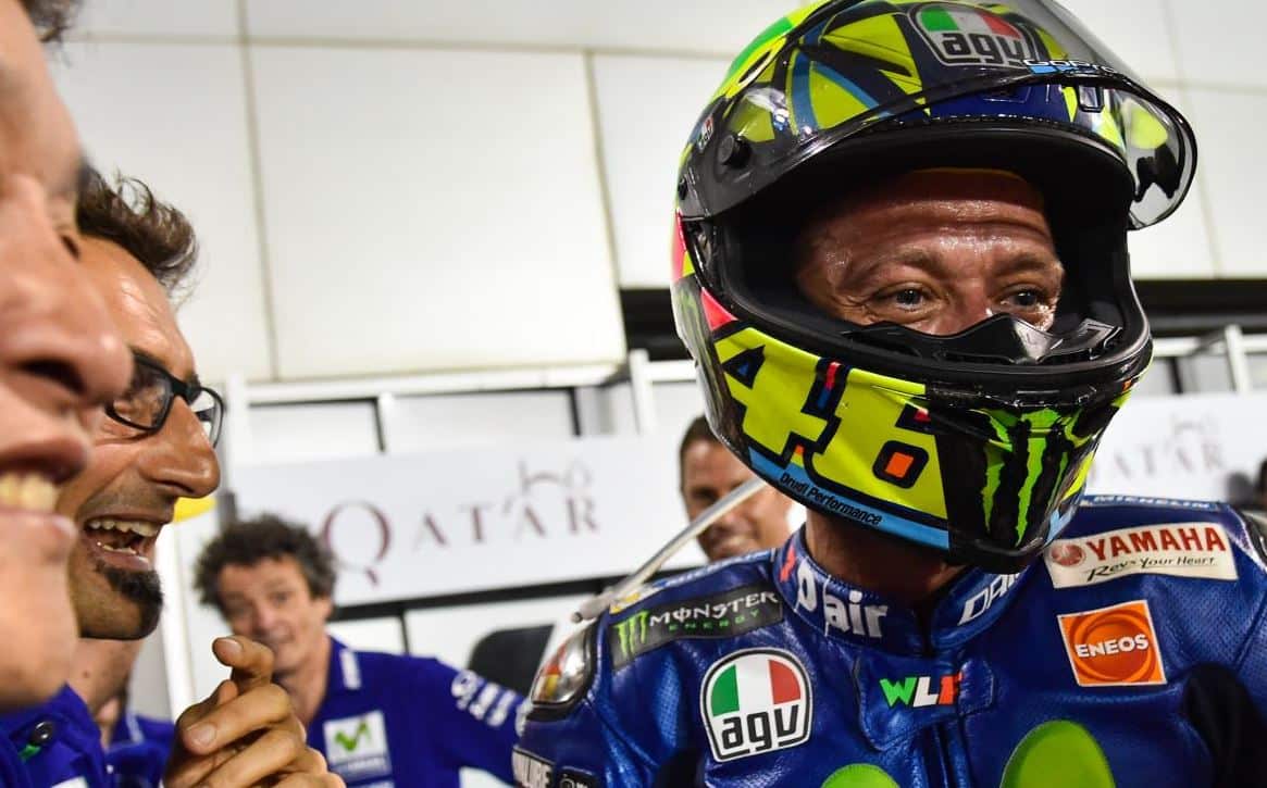 rossi sul podio in qatar 2017