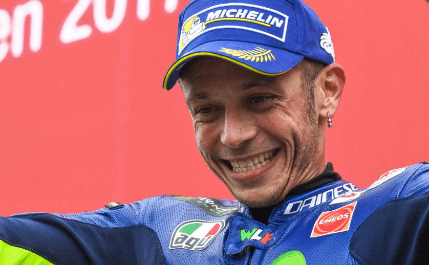 Rossi felice sul podio di Assen 2017