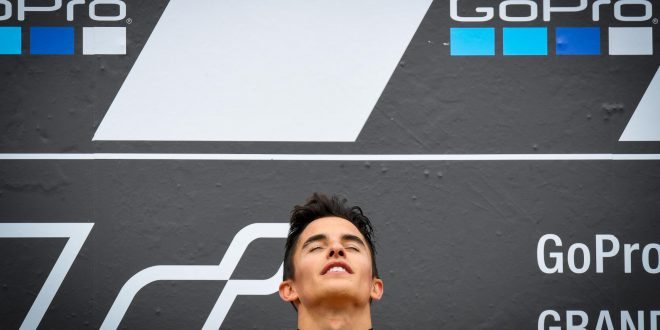 marquez sul podio in motogp