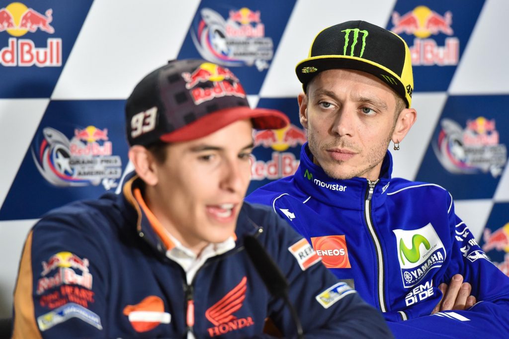 rossi e marquez in conferenza stampa