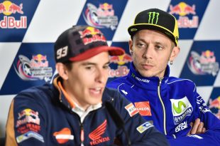 rossi e marquez in conferenza stampa