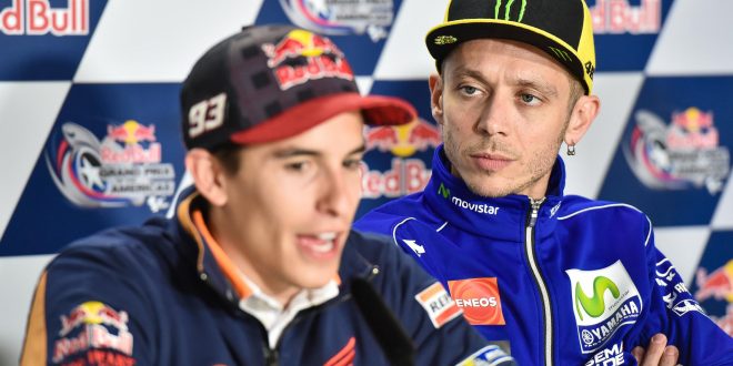 rossi e marquez in conferenza stampa